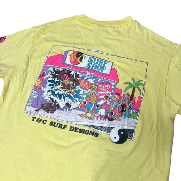 American Vintage 80s T&C Surf Designs Joe Cool Gorilla T Shirt Medium - Picture 2 of 7